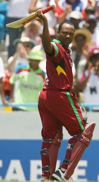 Brian Lara made 156 runs batting first against Pakistan in the 2005 VB series match. (Photo Source : Getty Images)