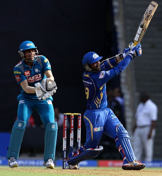 Dinesh Karthik Plays A Lofted Shot Towards The On Side