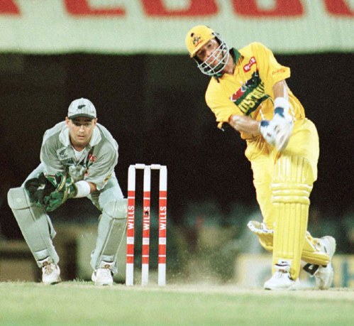 MArk Waugh hit his 3rd century in the 1996 World cup in this match. (Photo Source: Getty Images)