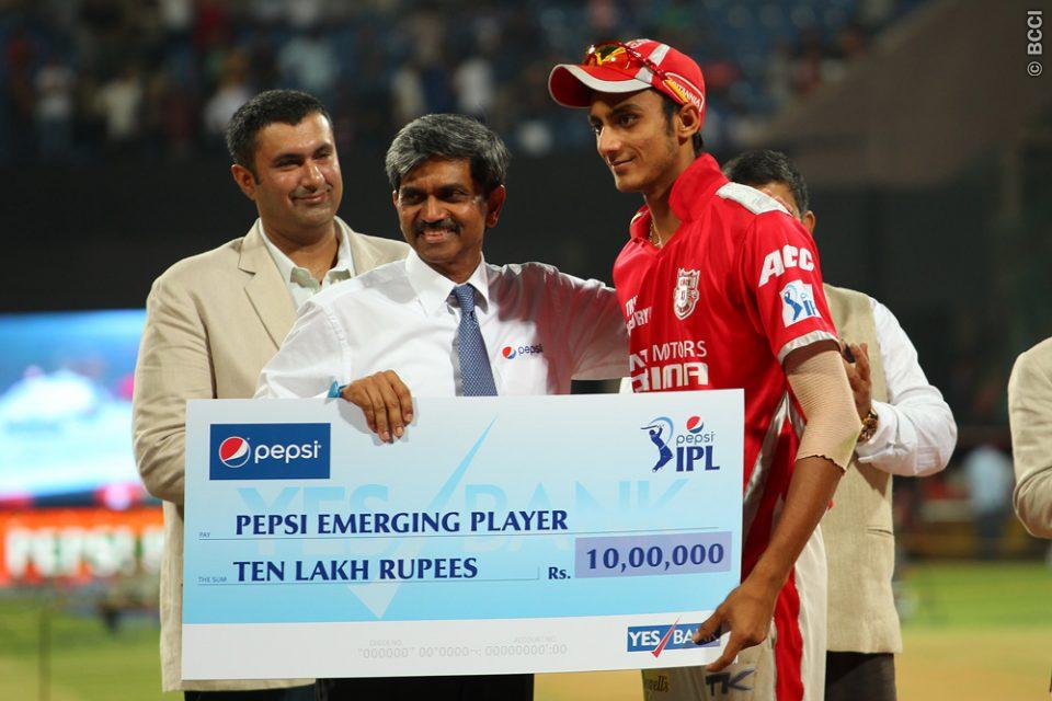Emerging Player of the Season: Akshar Patel – KXIP (17 wickets) at an economy of 6.13. Photo:BCCI)