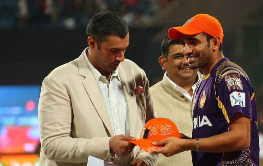 Robin Uthappa Orange cap holder with 660 runs. (Photo:BCCI)