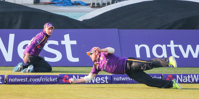 Yorkshire duo Finch & Lyth makes it a habit of taking a stunning catches.