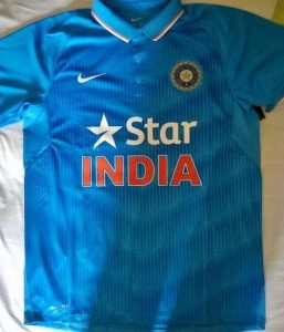 Harsha Bhogle posted his New look Team India Jersey for ICC Cricket World Cup & Tri-Series in AUS. (Photo Source:  Harsha Bhogle facebook handle)
