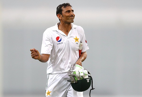 BRISBANE, AUSTRALIA - DECEMBER 18: Younis Khan of Pakistan looks dejected after being dismissed by Nathan Lyon of Australia during day four of the First Test match between Australia and Pakistan at The Gabba on December 18, 2016 in Brisbane, Australia. (Photo by Ryan Pierse - CA/Cricket Australia/Getty Images)