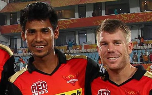 David Warner and Mustafizur Rahman
