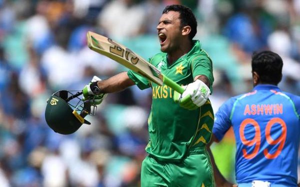 Fakhar Zaman of Pakistan celebrates