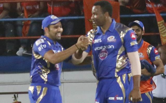Rohit Sharma and Kieron Pollard of Mumbai Indians