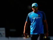 India's head coach Anil Kumble attends a practice session