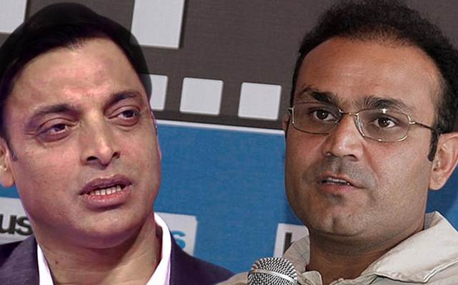 Virender Sehwag and Shoaib Akhtar