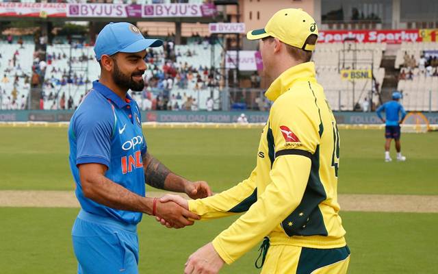 Virat Kohli shakes hands with the Aussie skipper Steve Smith News India