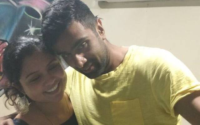 Ravi Ashwin with his wife Priti