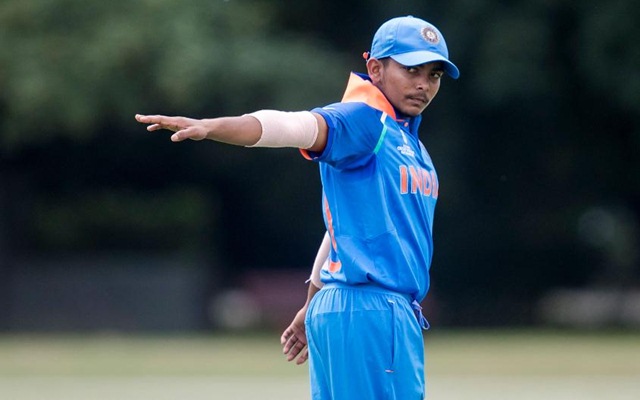 Indian U19 skipper Prithvi Shaw | CricTracker.com