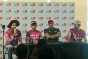 Delhi Daredevils new skipper Shreyas Iyer, Gautam Gambhir and Ricky Ponting attend the presser
