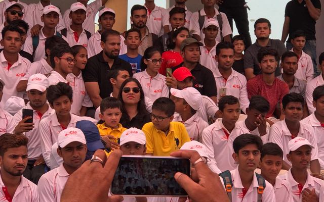 Yusuf Pathan at the launch of their center, Cricket Academy of Pathans, Patna