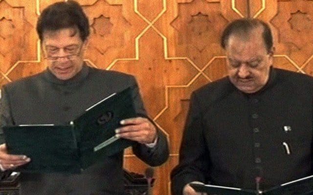 Former Pakistan captain Imran Khan took oath as 22nd Prime Minister of Pakistan