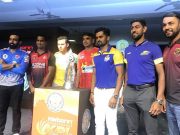 Karnataka Premier League KPL captains with the trophy