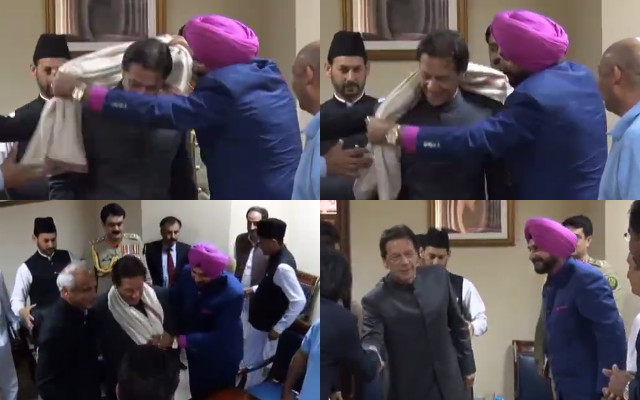 Navjot Singh Sidhu gifts shawl