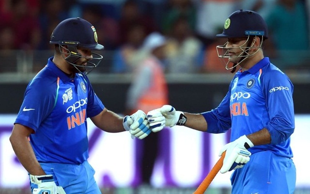 Rohit Sharma and MS Dhoni
