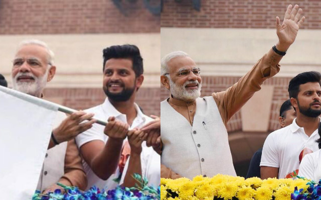 Suresh Raina and Narendra Modi