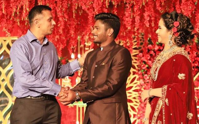 Rahul Dravid graces his presence at Sanju Samson's wedding