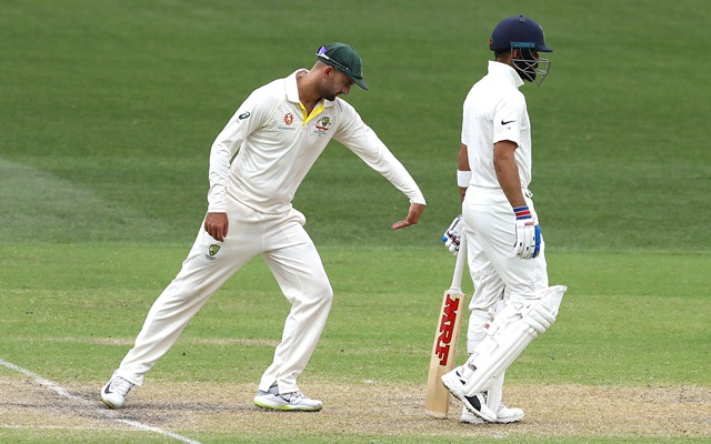 Virat Kohli and Nathan Lyon