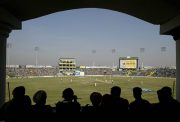 A general view of play at the PCA Mohali Stadium