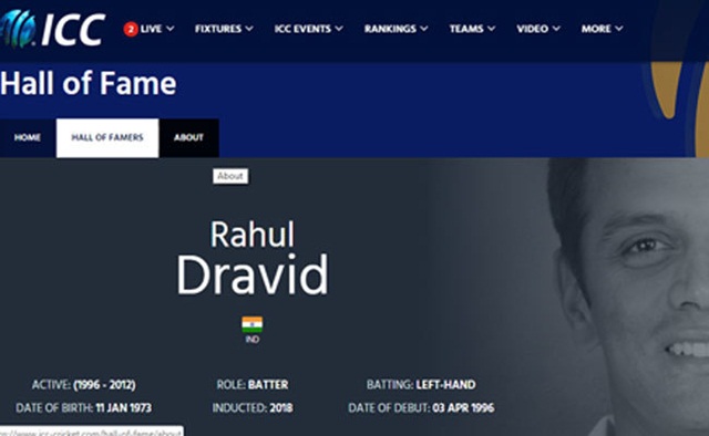 Rahul Dravid's profile