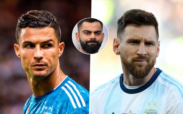 Virat Kohli, Cristiano Ronaldo, Lionel Messi