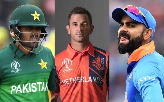 Babar Azam, Ryan ten Doeschate and Virat Kohli