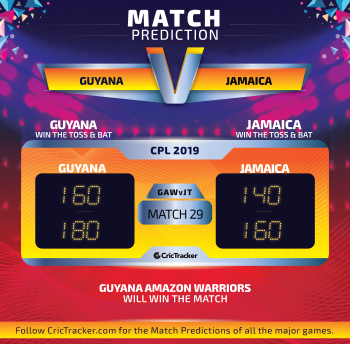 GuyanavsJamica_Match29_CPL2019_MatchPrediction
