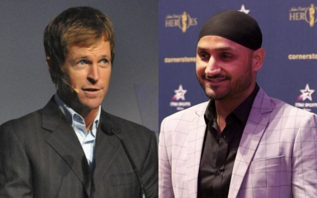 Jonty Rhodes and Harbhajan Singh