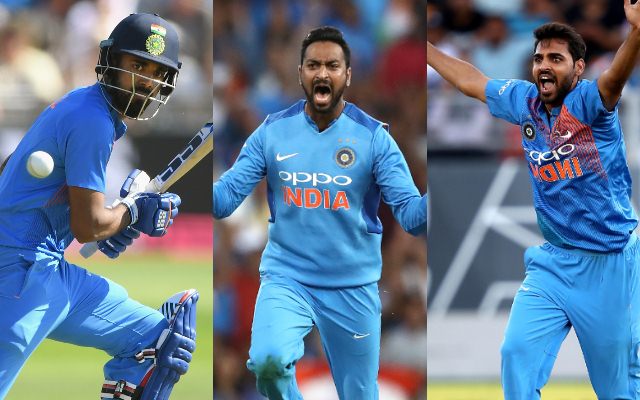 KL Rahul, Krunal Pandya and Bhuvneshwar Kumar