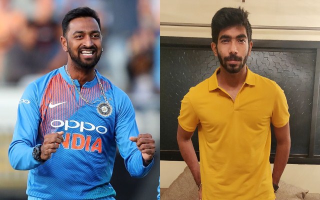 Krunal Pandya and Jasprit Bumrah