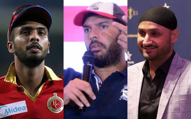 Mandeep Singh, Yuvraj Singh and Harbhajan Singh