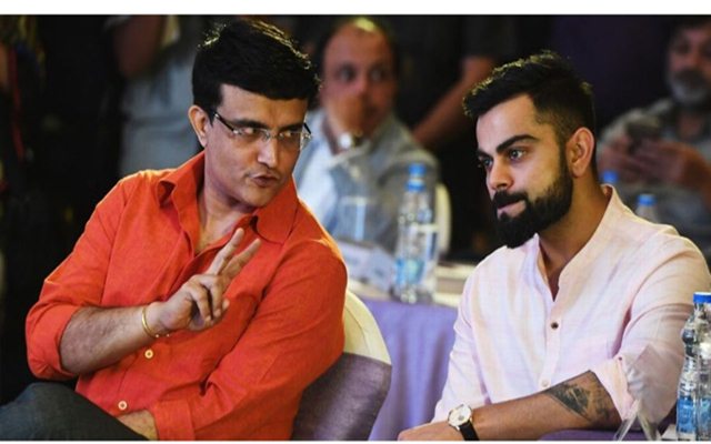 Sourav Ganguly and Virat Kohli Ajinkya Rahane