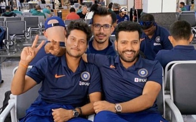 Yuzvendra Chahal morphs his picture with Kuldeep Yadav and Rohit Sharma