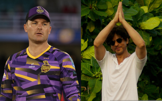 Brendon McCullum and Shahrukh Khan