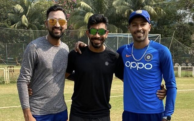 Krunal Pandya, Jasprit Bumrah and Hardik Pandya