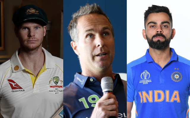 Steve Smith, Michael Vaughan and Virat Kohli
