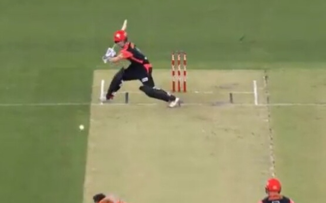 Ball lands outside the pitch