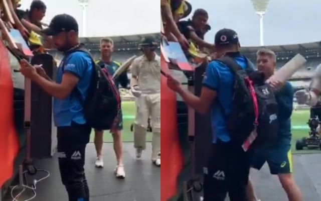 David Warner and Rashid Khan
