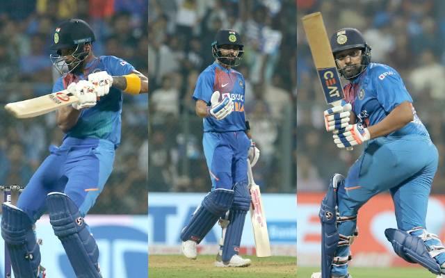 KL Rahul, Virat Kohli and Rohit Sharma