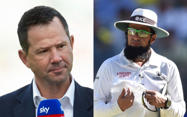 Ricky Ponting and Aleem Dar