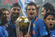 Team India after world cup 2011 win