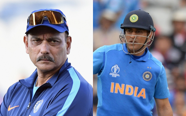 Ravi Shastri and MS Dhoni