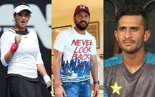 Sania Mirza, Yuvraj Singh and Hassan Ali