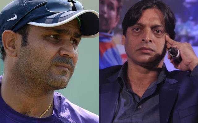 Virender Sehwag and Shoaib Akhtar