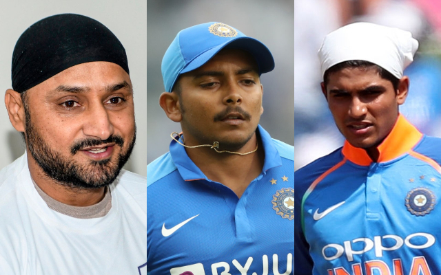 Harbhajan Singh, Prithvi Shaw and Shubman Gill