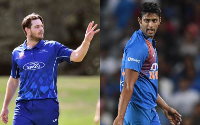 Mitchell McClenaghan and Shivam Dube