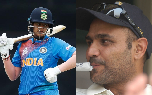 Shafali Verma and Virender Sehwag